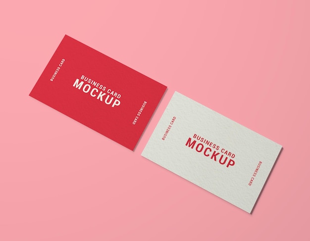 Elegant front and back business card mockup