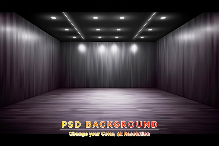 PSD элегантный футуристический свет и отражение с сетчатым фоном