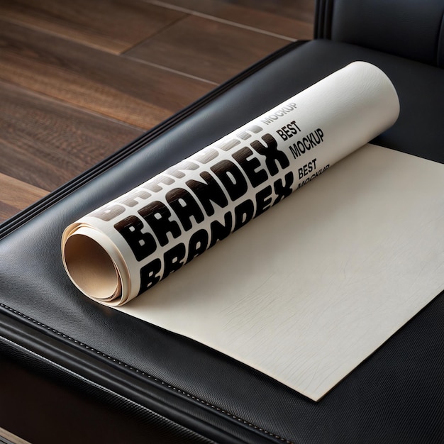 Elegant gerold papier mockup perfect voor branding en professionele presentaties