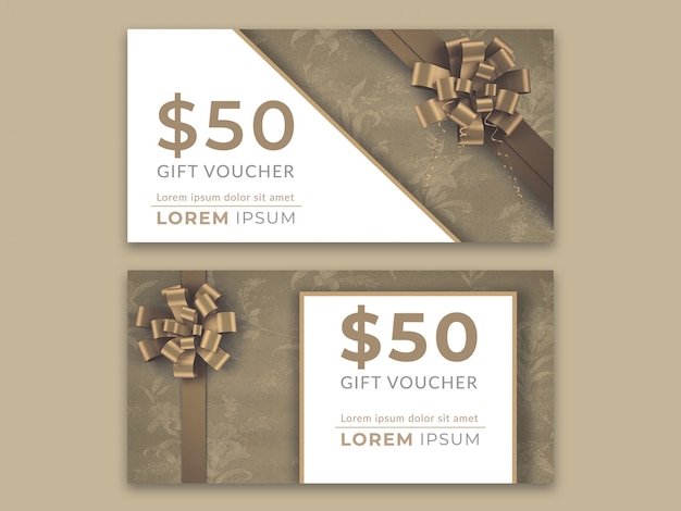 PSD elegant gift voucher