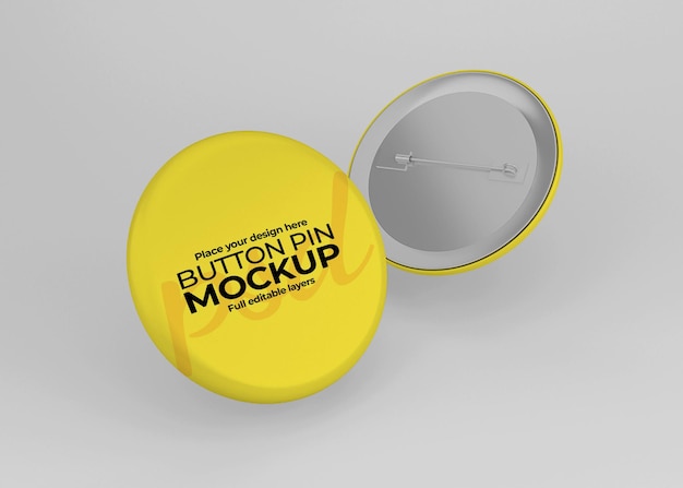 Elegant glossy badge mockup design isolated