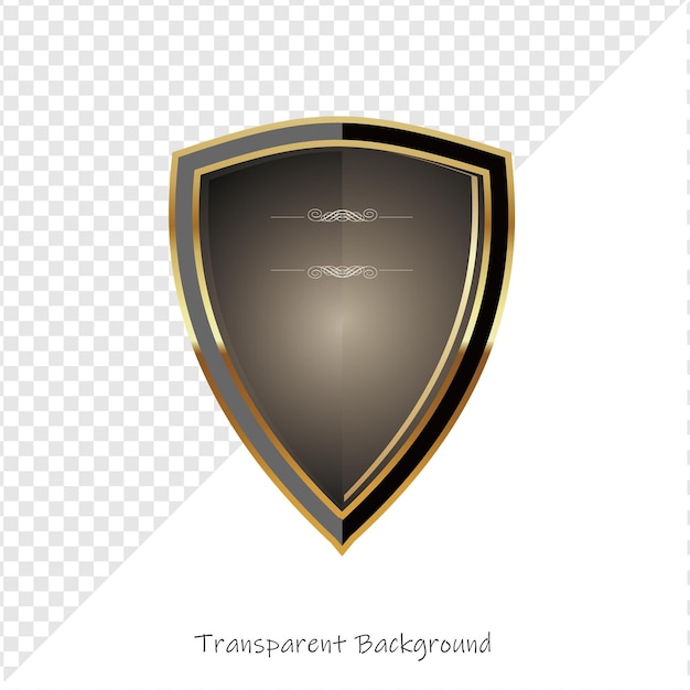 elegant gold and black shield emblem for certificates and presentations