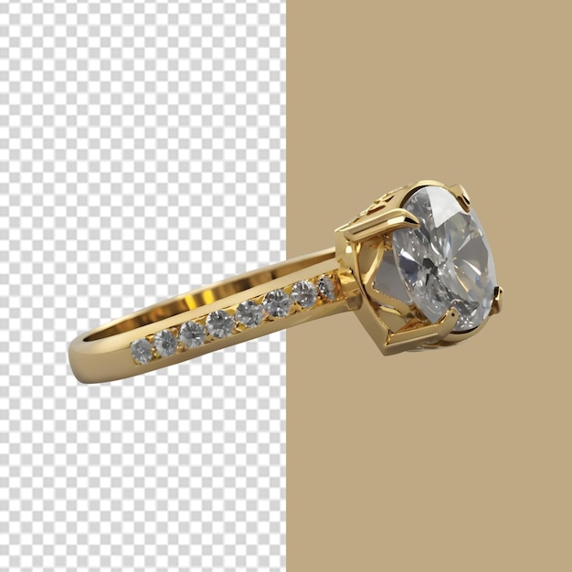 エレガントな黄金のダイヤモンドの指輪