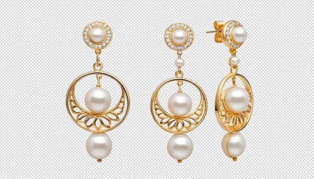 elegant gold and pearl drop earrings
