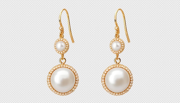 elegant gold and pearl earrings