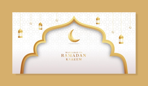 Elegant gold ramadan kareem islamic background