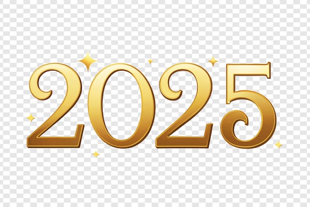 Elegant golden 2025 typography perfect for luxurythemed designs invitations and digital artwork