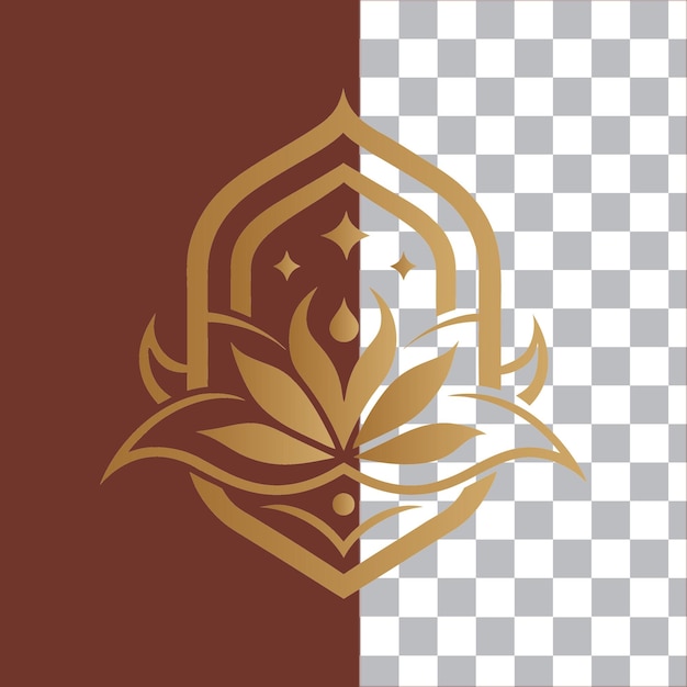 elegant golden lotus flower logo for spirituality and wellness