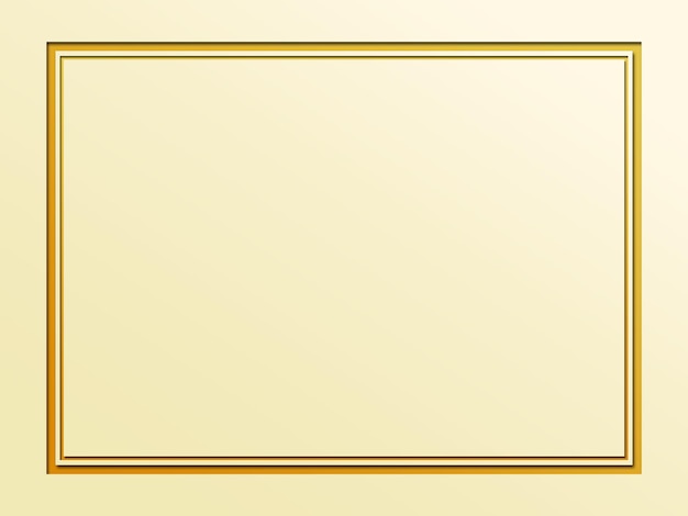 Elegant gouden frame met een gewone beige achtergrond