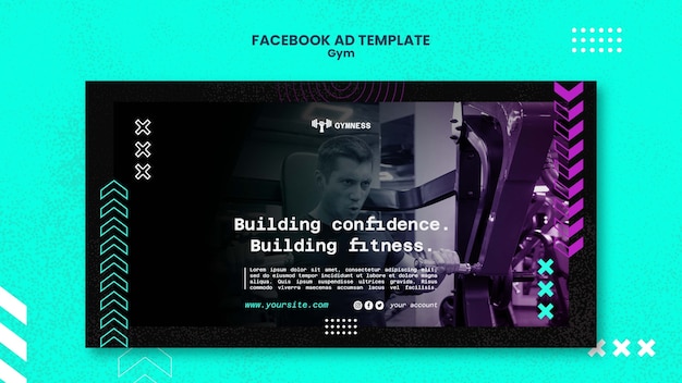 PSD elegant gym template design