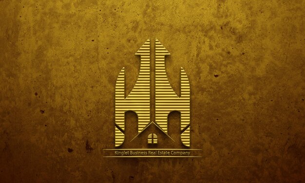 Elegant h h gold luxury real estate latter logo design