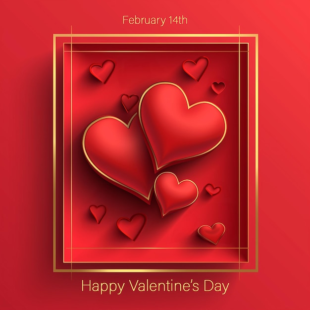 Elegant happy valentines day template