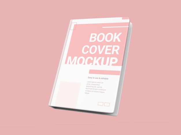 Mockup realistico di elegante libro con copertina rigida