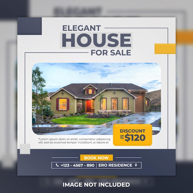 Elegant house social media post