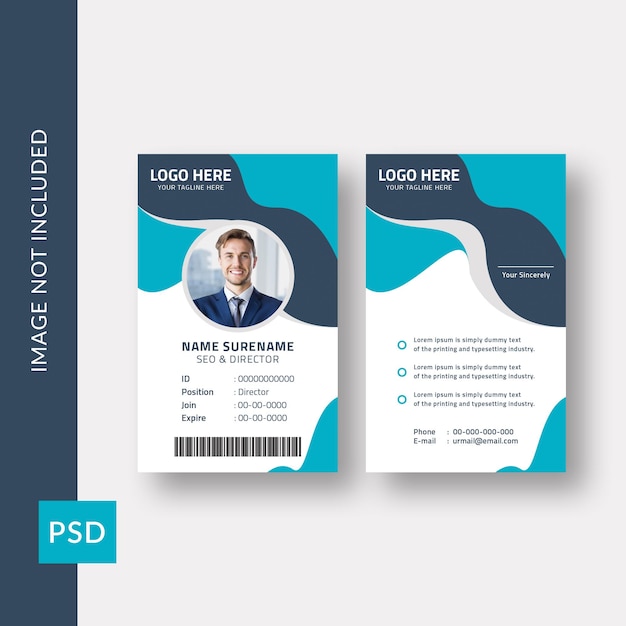 PSD elegant id card template