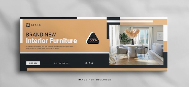 Elegant interior home for sale real estate facebook cover banner