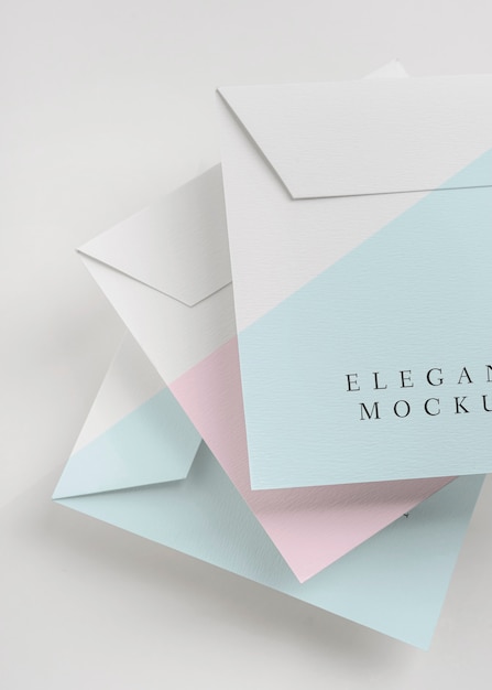 PSD elegant invitation mock-up assortment