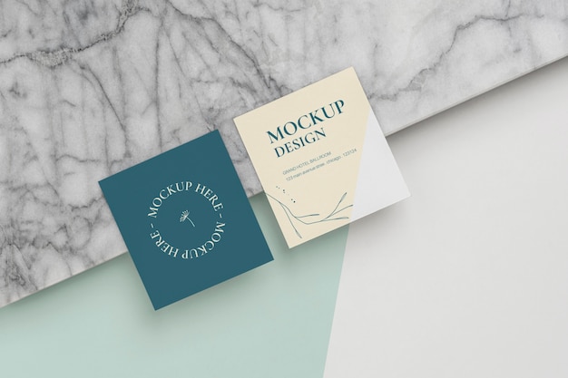 PSD elegant invitation mock-up composition