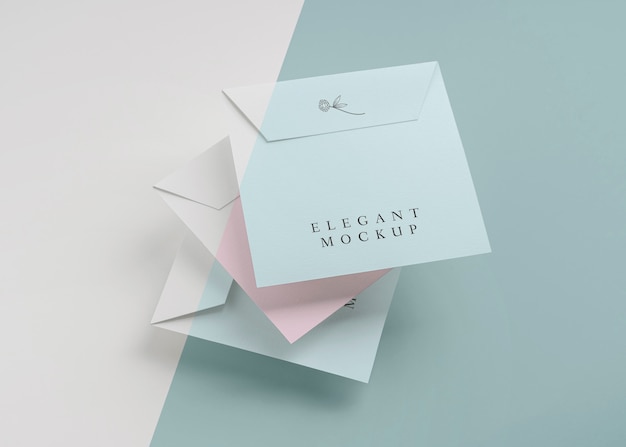 Elegant invitation mock-up composition