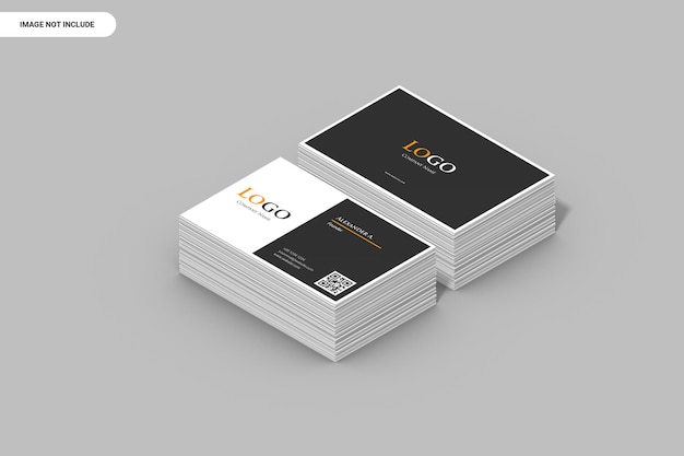 PSD elegant landscape isomatric business card mockup