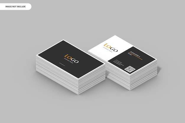 PSD elegant landscape isomatric business card mockup