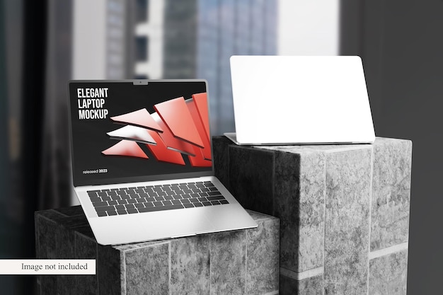 PSD elegant laptop mockup for your ui design presentation or ads need