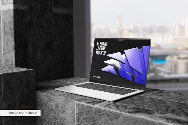 PSD elegant laptop mockup for your ui design presentation or ads need