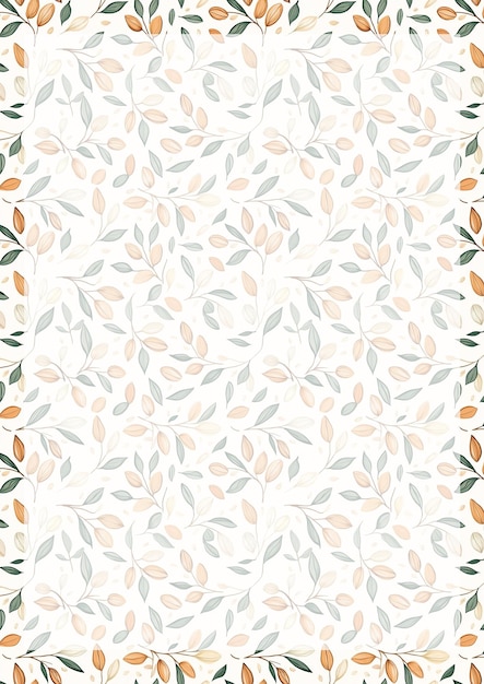 elegant leaf border pattern