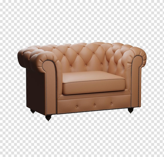 elegant leather armchair in beige