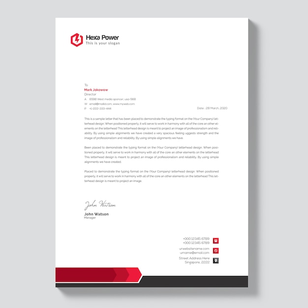 Elegant letterhead mockup