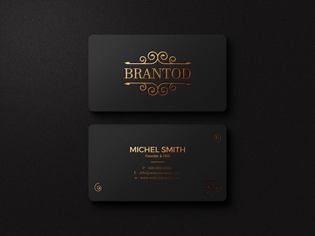 Elegante logo e mockup di biglietti da visita