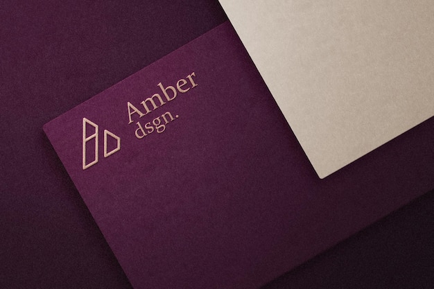 Elegant logo mockup gold foil vol 2