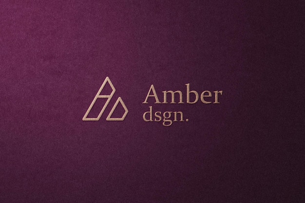 Elegant logo mockup gold foil vol 4