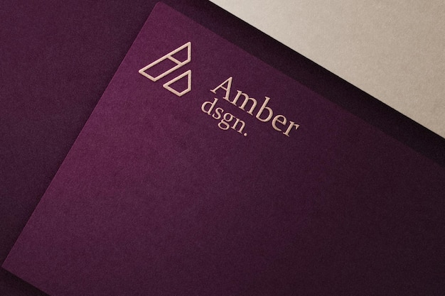 Elegant logo mockup gold foil vol 5