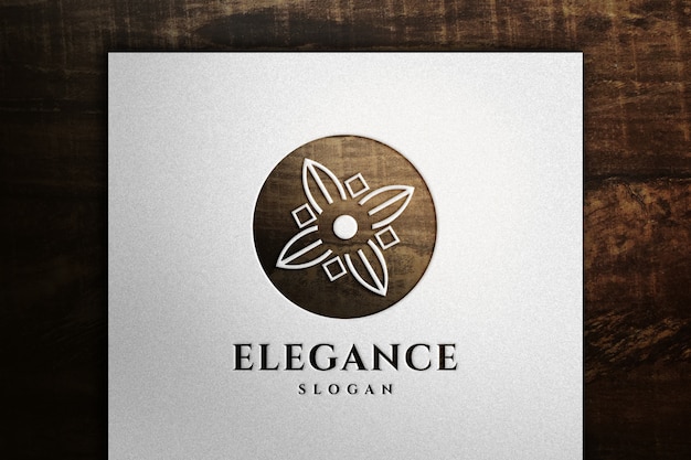 Elegant logo mockup op papier