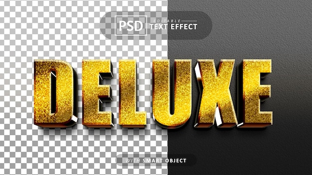 PSD elegant luxe glitter 3d-teksteffect