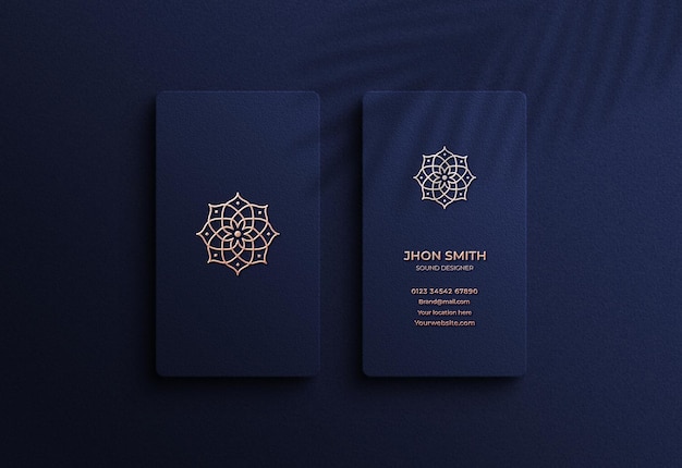 Elegant luxury business card mockup