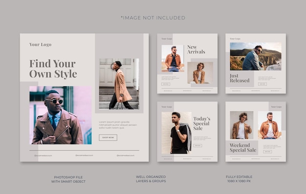 Elegant and luxury fashion social media post template