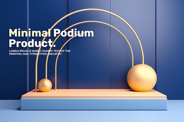 elegant and luxury gold podium product display stage display mockup for show product presentation