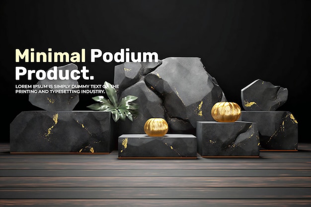 elegant and luxury podium stage product display mockup for show product presentation