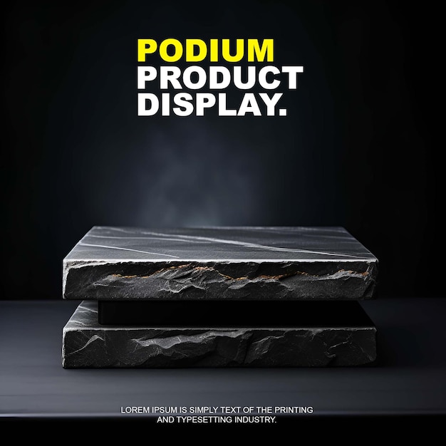 Elegant and luxury podium stage product display mockup for show product presentation