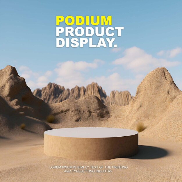 Elegant and luxury podium stage product display mockup for show product presentation