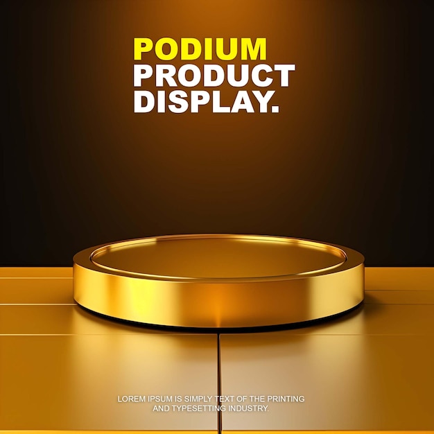 Elegant and luxury podium stage product display mockup for show product presentation