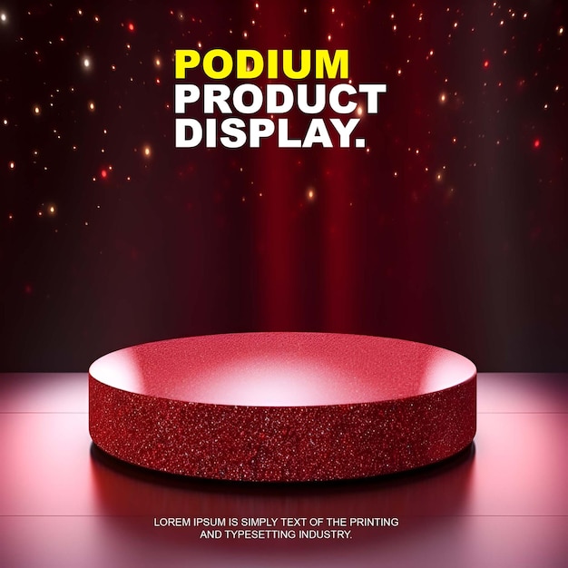 Elegant and luxury podium stage product display mockup for show product presentation