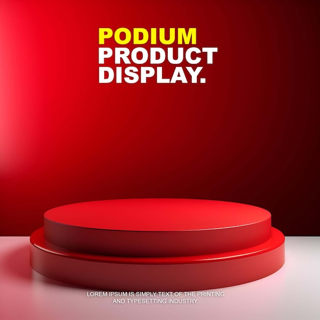 PSD elegant and luxury podium stage product display mockup for show product presentation