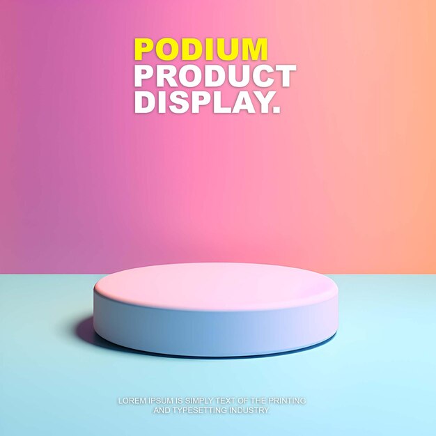 PSD elegant and luxury podium stage product display mockup for show product presentation