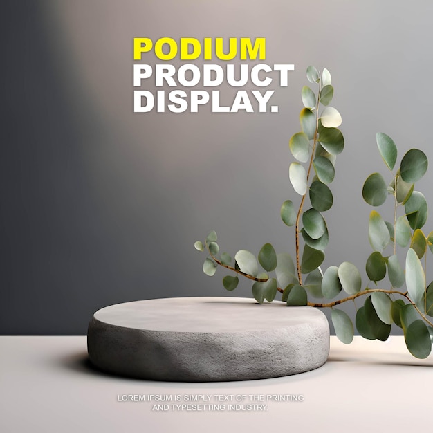 Elegant and luxury podium stage product display mockup for show product presentation