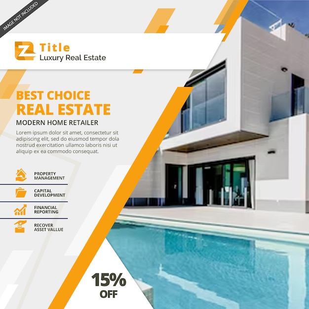 Elegant luxury property social media post template