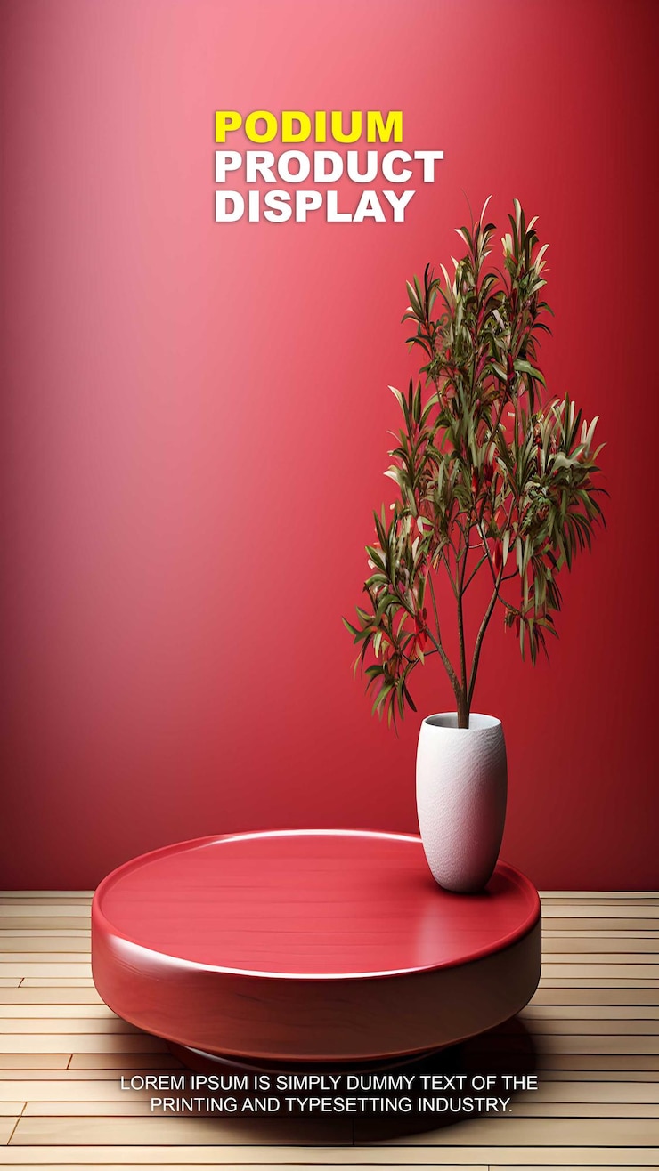 PSD elegant and luxury story podium stage product display mockup for show product presentation