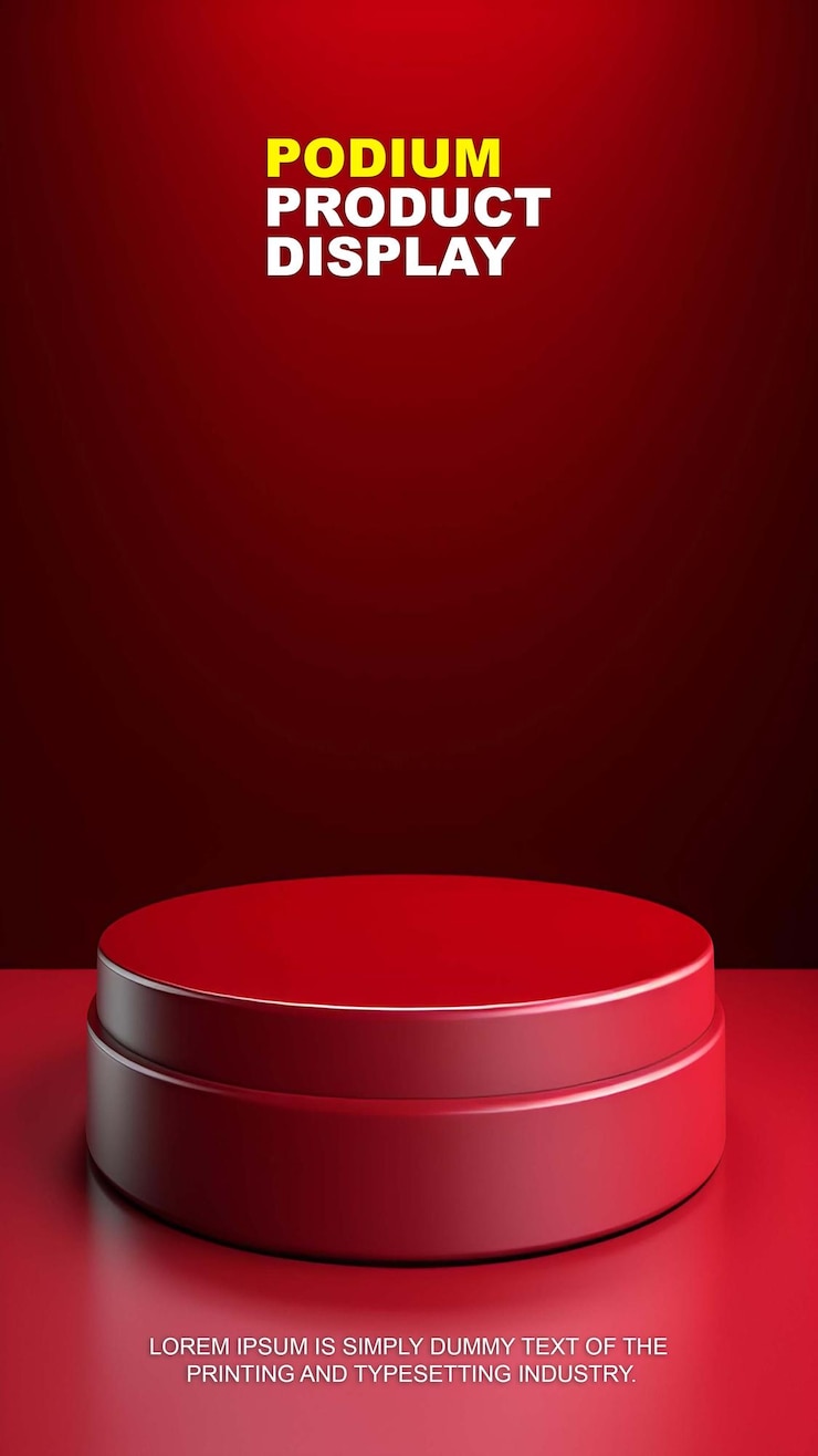 PSD elegant and luxury story podium stage product display mockup for show product presentation